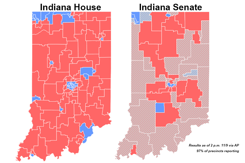 Indiana State House Map Republican Supermajorities Continue In Indiana General Assembly – Indiana  Public Radio