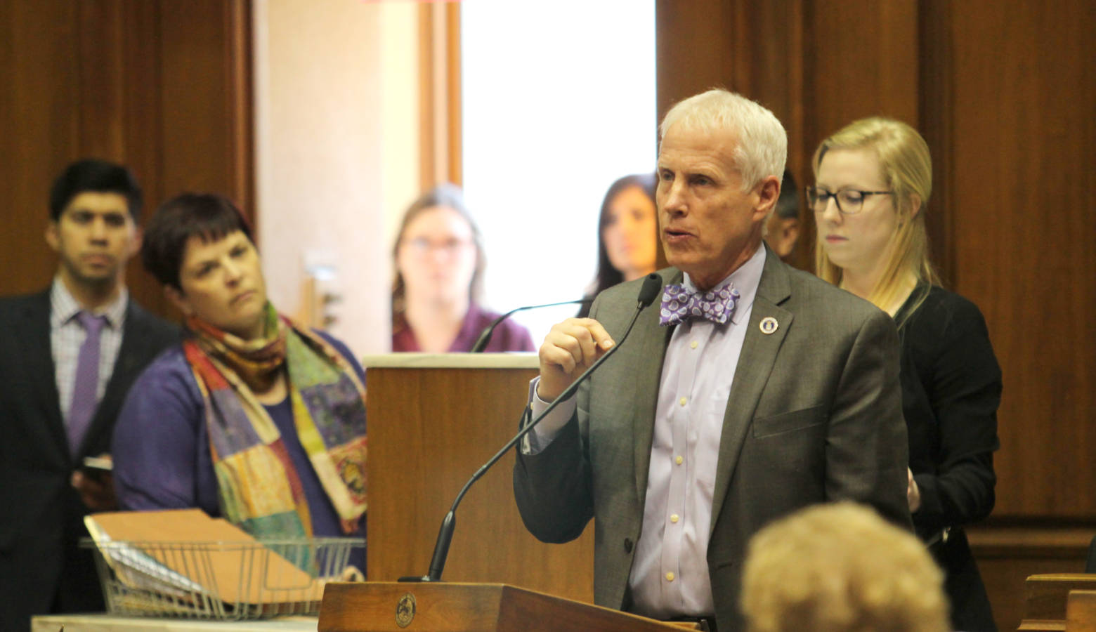 Rep. Bob Behning (R-Indianapolis) speaks in the Indiana House. (Lauren Chapman/IPB News)