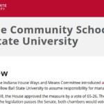 A screenshot of a web page on Ball State University's website about what would happen under the bill if it passed.