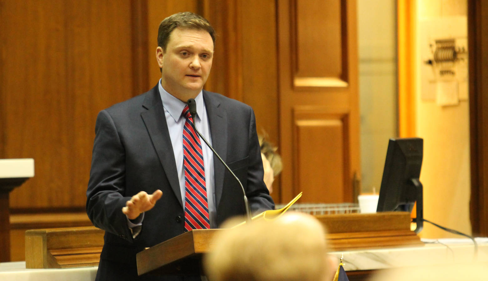 Rep. Ryan Dvorak (D-South Bend) says some of what Republicans propose in workforce development legislation amounts to, in his words, "corporate welfare." (Lauren Chapman/IPB News)