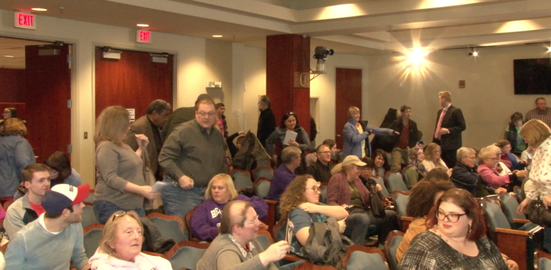 Saturday's public forum at Muncie city auditorium. 