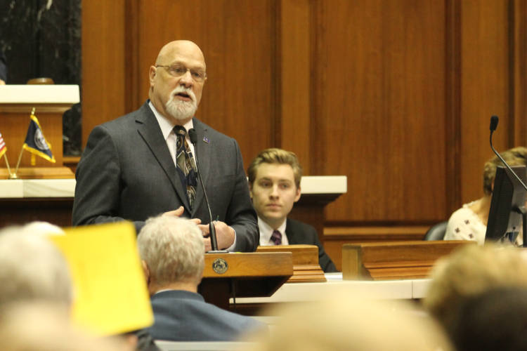 Rep. Tim Brown (R-Crawfordsville) says the latest legislation builds on previous school safety investments. (Lauren Chapman/IPB News)