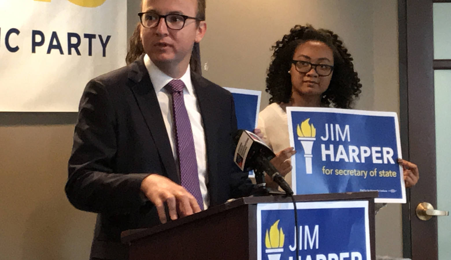 Democratic Secretary of State candidate Jim Harper says Hoosiers should be concerned about election security this year. (Brandon Smith/IPB News)