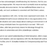 A portion of an email statement from Rick Hall, sent to the Ball State community.