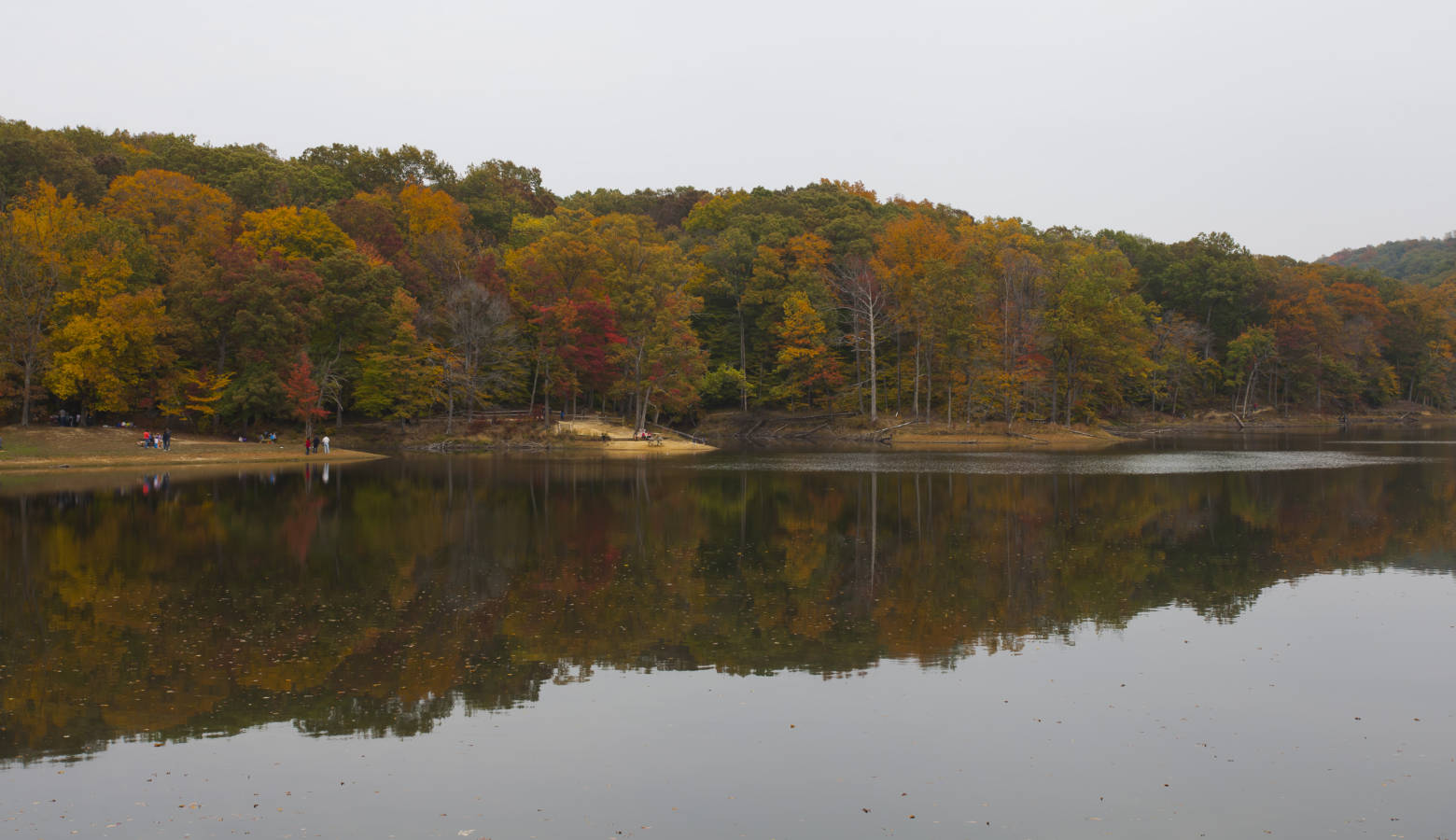 Strahl Lake at Brown County State Park, 2012. Brown County officials say about one million vistors come to the county every October (Diego Delso/Wikimedia Commons)