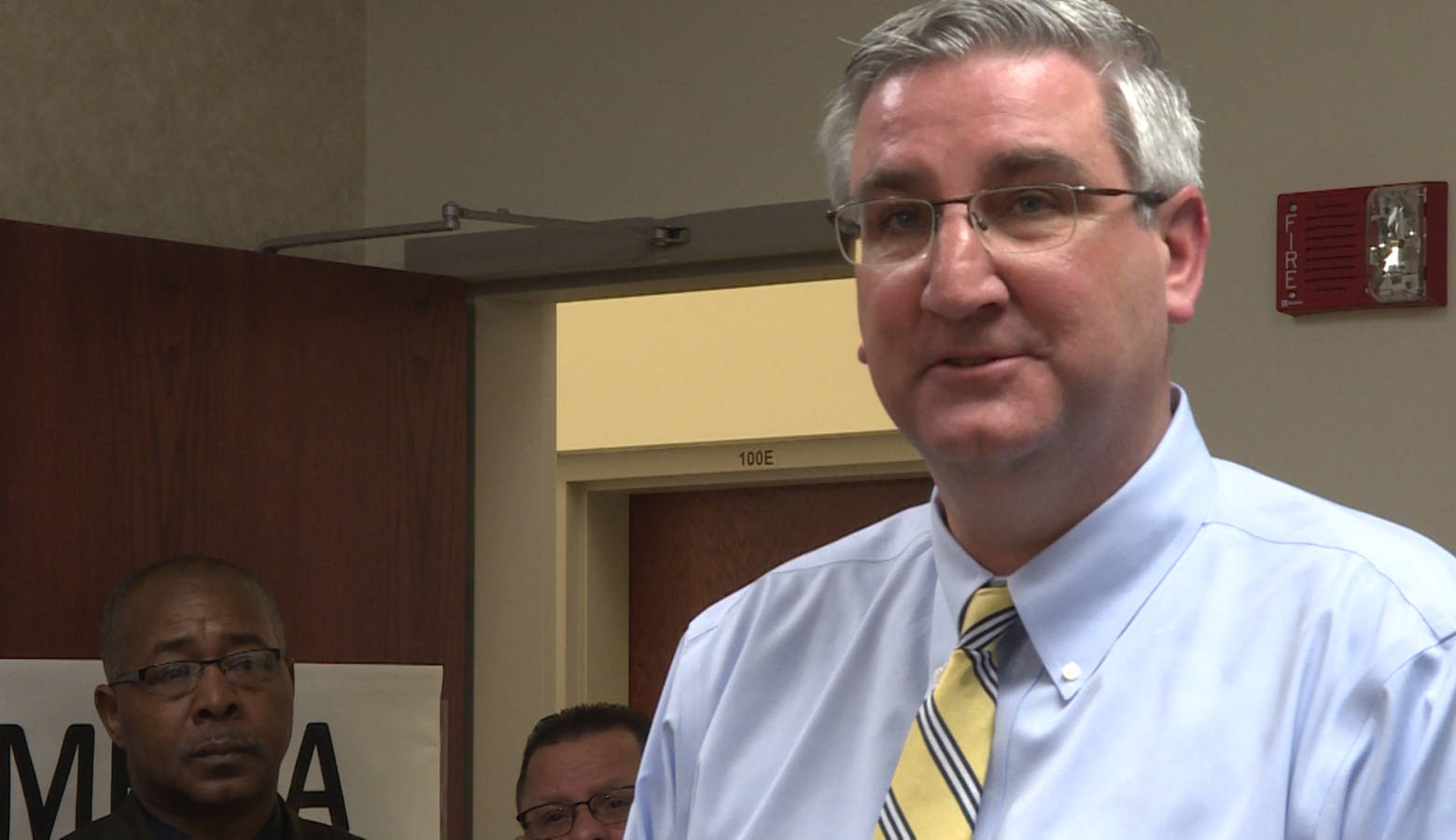 52 percent of Hoosiers say Gov. Eric Holcomb is doing a good job, compared to just 13 percent who disapprove. (Lauren Chapman/IPB News)