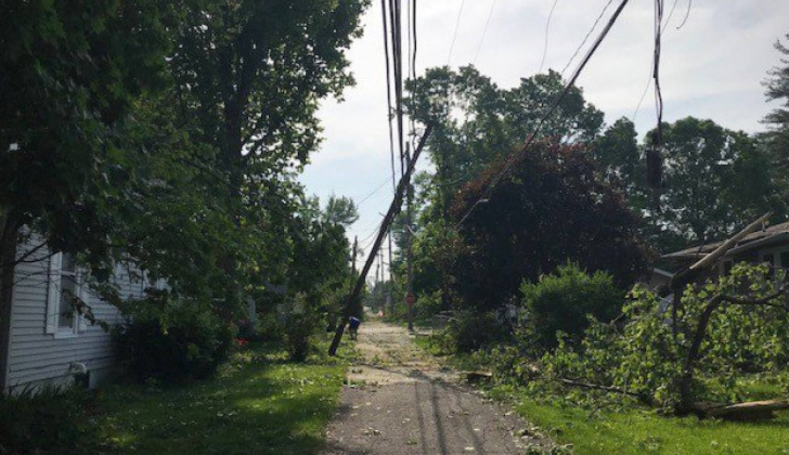 At least 75 homes were damaged in Pendleton after a tornado touched down Monday, May 28, 2019.