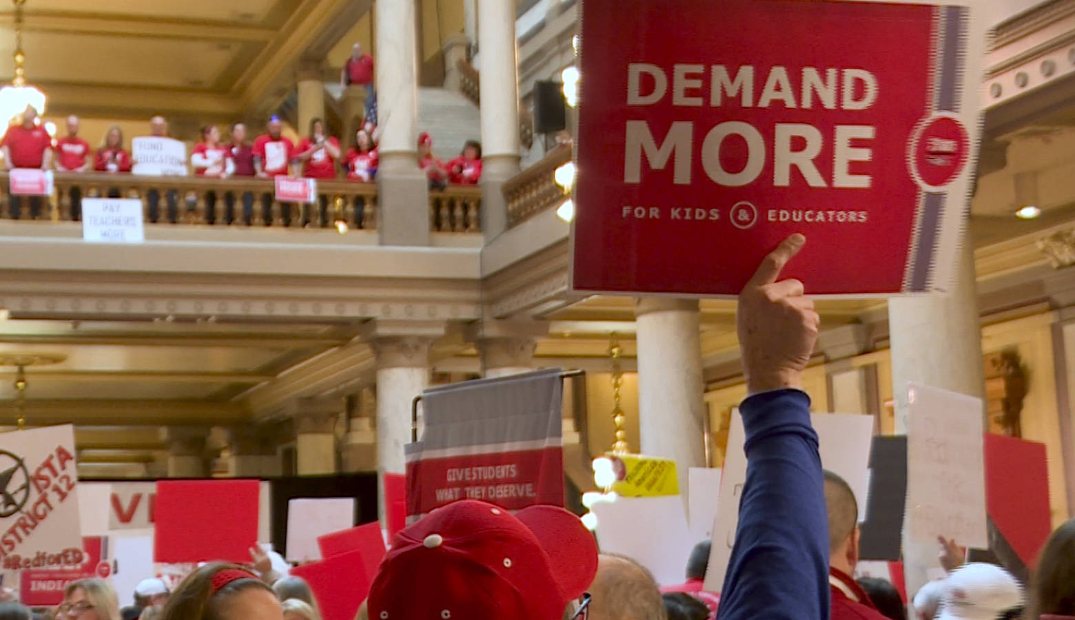 Teachers pushed for better pay and more respect for their profession during the legislative session. (Chelsea Wardrop/WTIU)