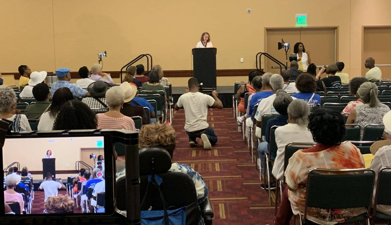 An opening ceremony kicks off the annual Indiana Black Expo health fair. (Jill Sheridan/IPB News)