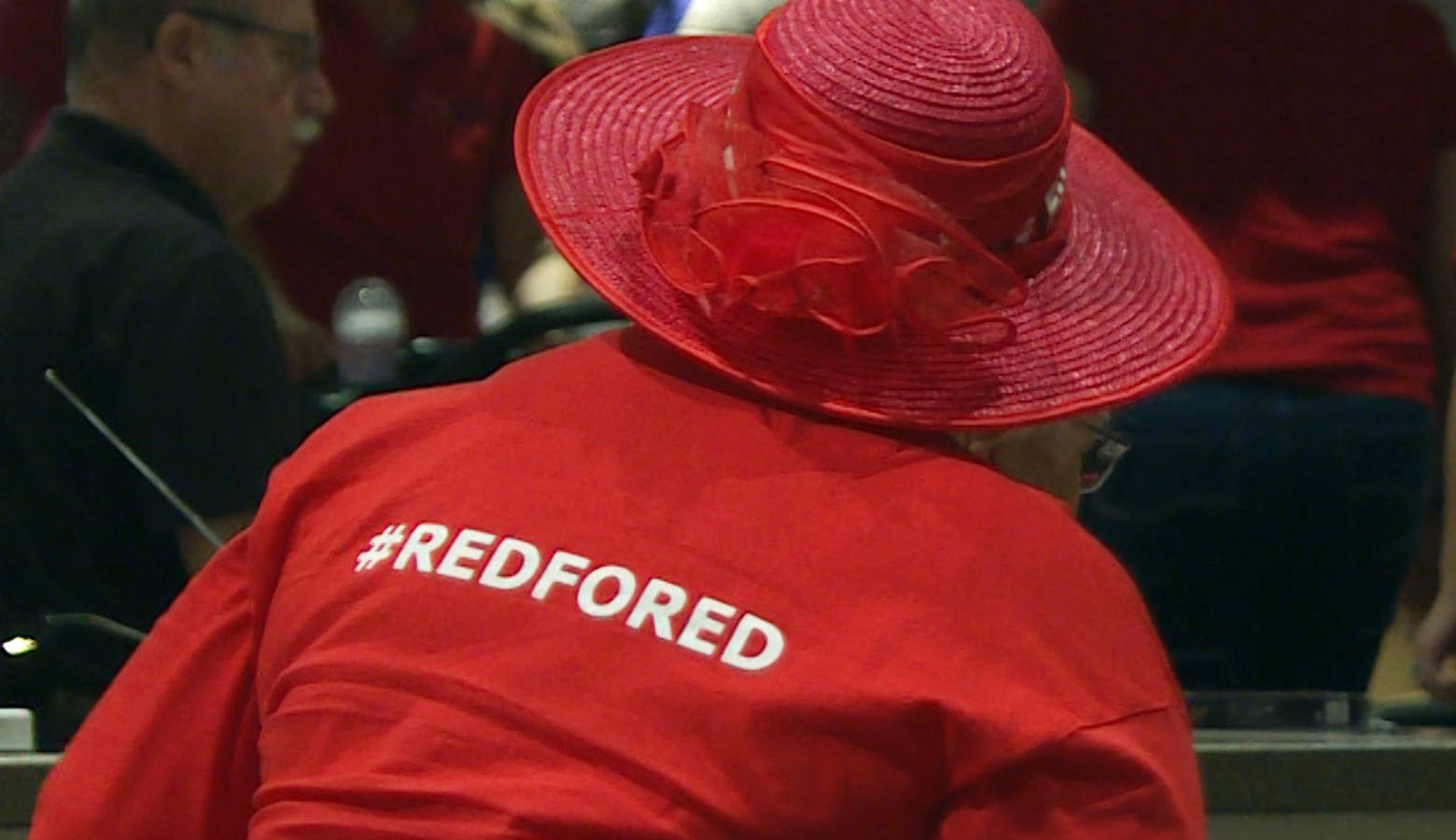 "Red for Ed" has become a rallying cry among public educators as they press lawmakers to boost pay and better support public schools. (Jeanie Lindsay/IPB News)