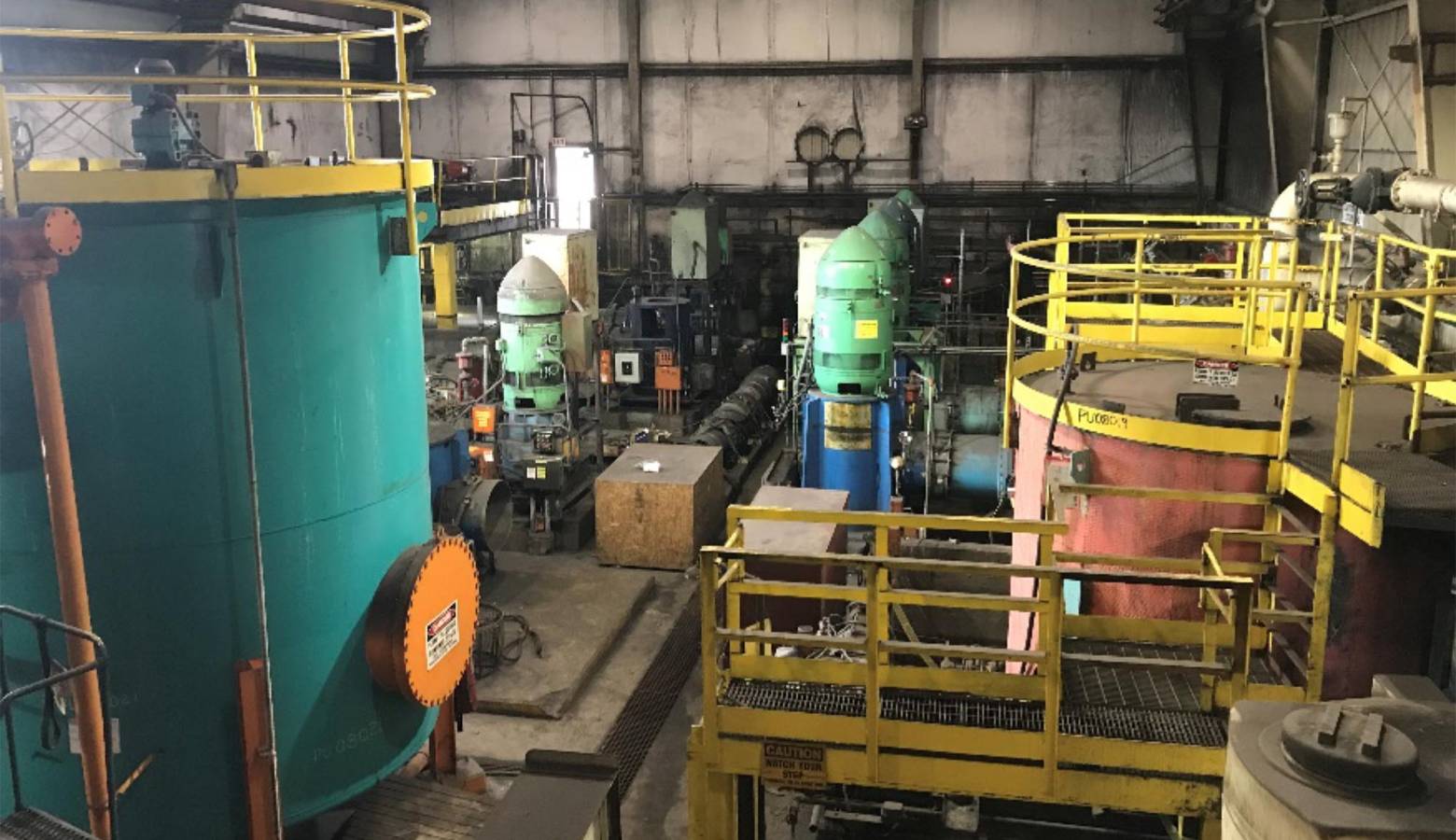 This is the room where equipment failed at ArcelorMittal’s Burns Harbor facility which eventually led to the cyanide and ammonia spill in August — the blast furnace gas washing recycle system pump station. (Courtesy of IDEM)