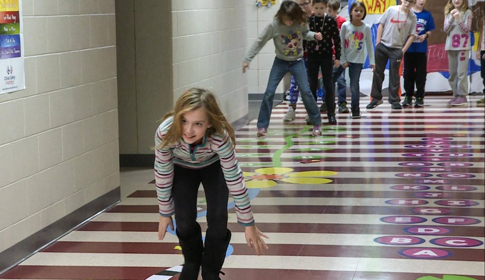 Students at Carlisle Elementary regularly visit the sensory path that was installed over the summer (Jeanie Lindsay/IPB News)