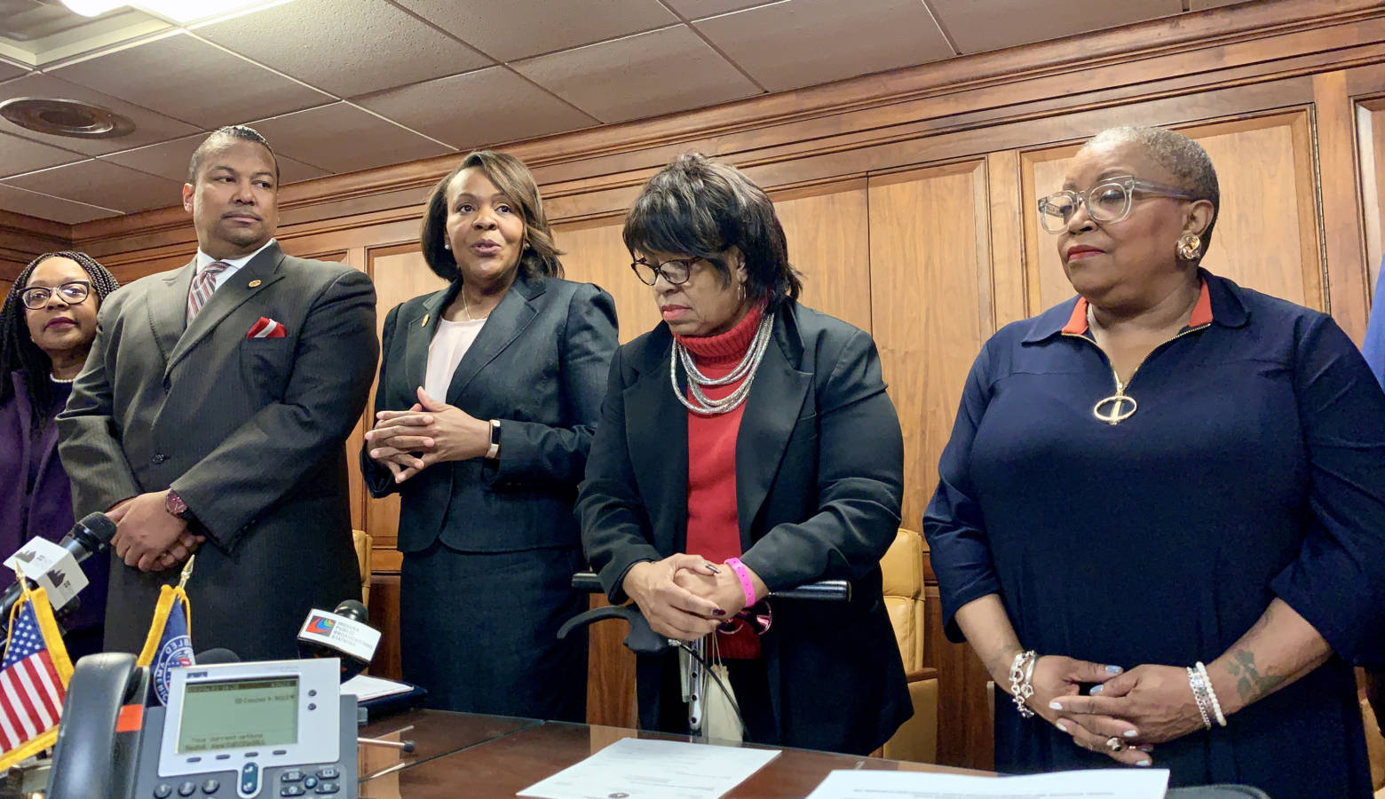 The Indiana Black Legislative Caucus discusses its 2020 agenda. (Brandon Smith/IPB News)