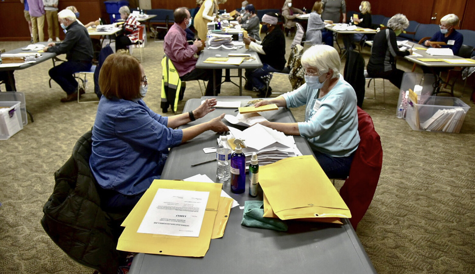 Ballot counters in St. Joseph County process roughly 55,000 mailed and in-person absentee ballots. (Justin Hicks/IPB News)