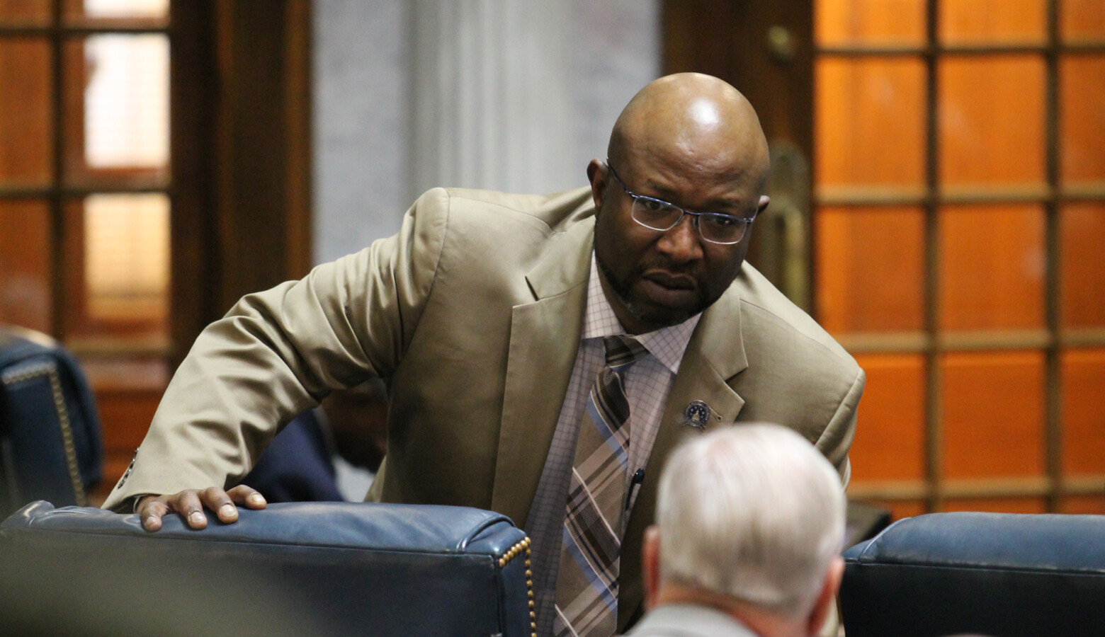 Sen. Greg Taylor (D-Indianapolis) is the first black person to lead a legislative caucus in Indiana history. (Lauren Chapman/IPB News)