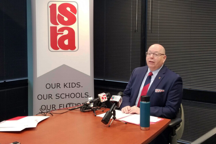 ISTA President Keith Gambill says challenges caused by rising case counts and staff shortages mean school and state leaders need to take more, direct action. (Jeanie Lindsay/IPB News)