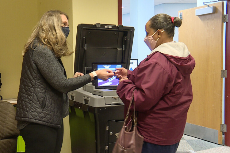 Sixty-five percent of registered voters cast a ballot in Indiana's 2020 general election, the most since 1992. (Lauren Chapman/IPB News)