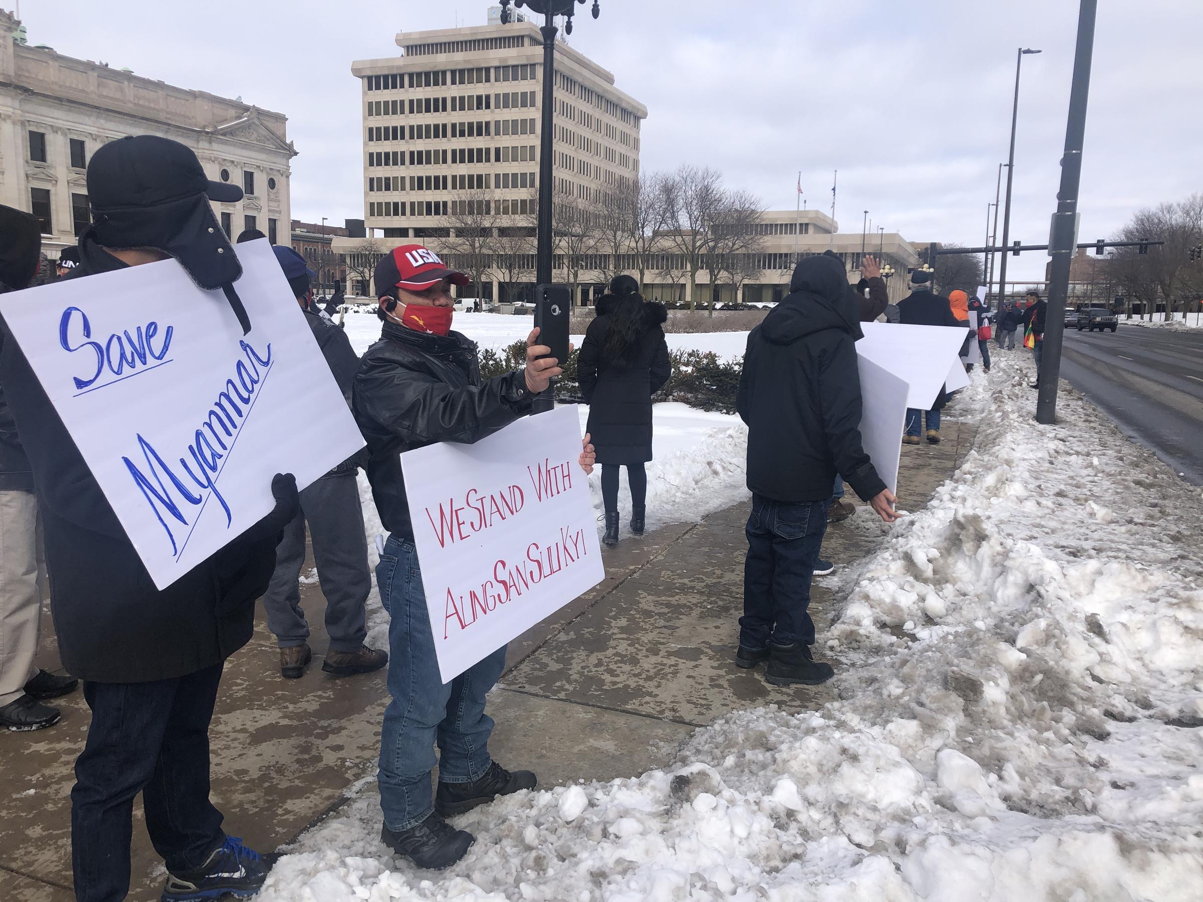 Fort Wayne Burmese Community Protests Myanmar Military Coup – Indiana ...