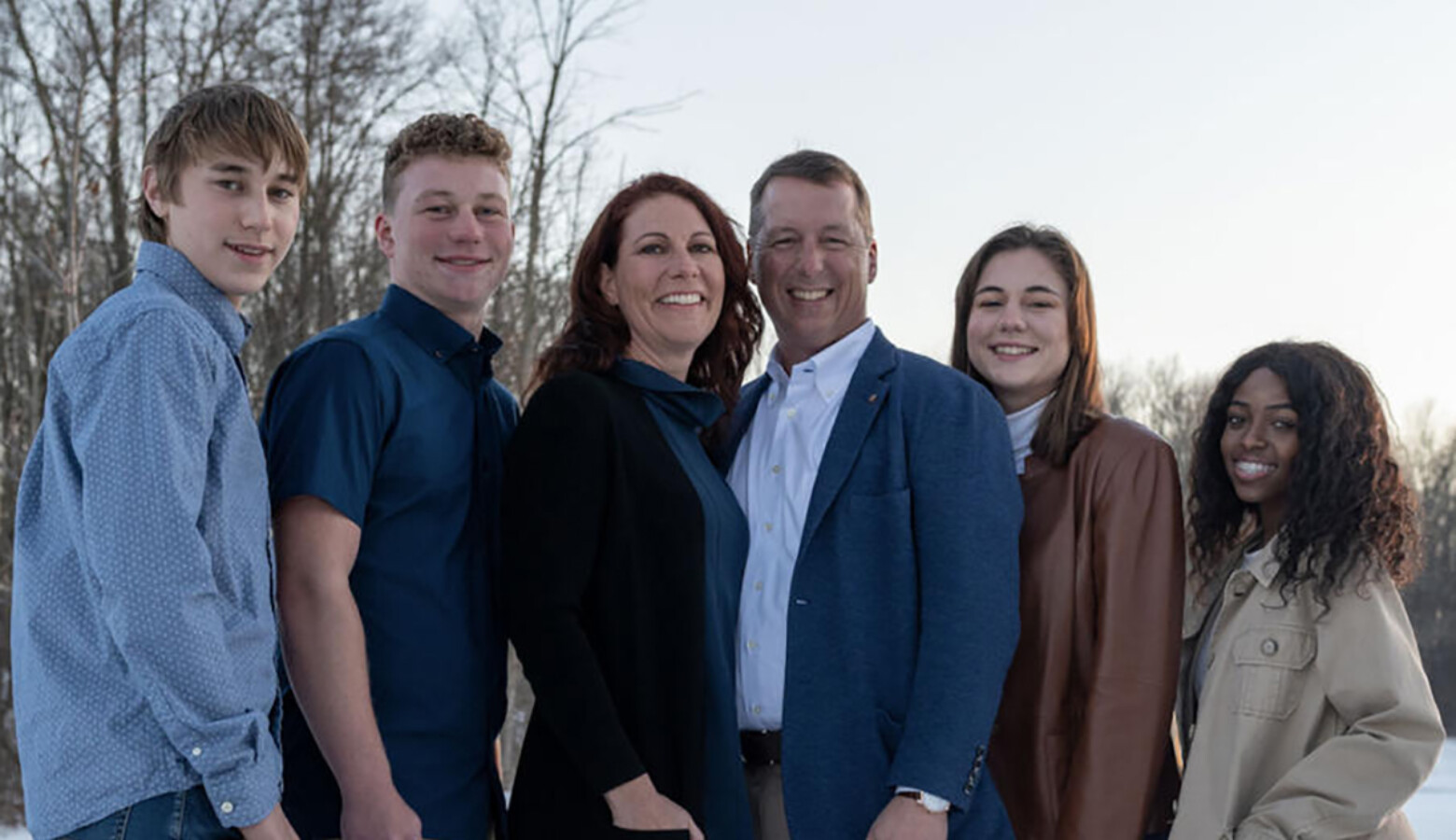 Eric Doden (center, with his family) became the first Republican to formally announce a bid for governor in 2024. (dodenforindiana.com)
