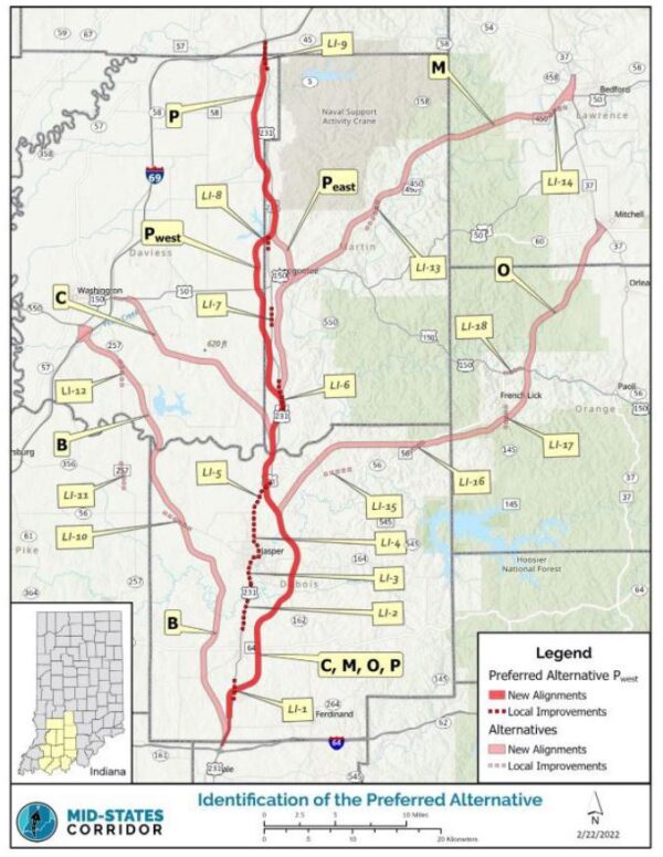 Mid-States Corridor: Preferred path and environmental study released ...