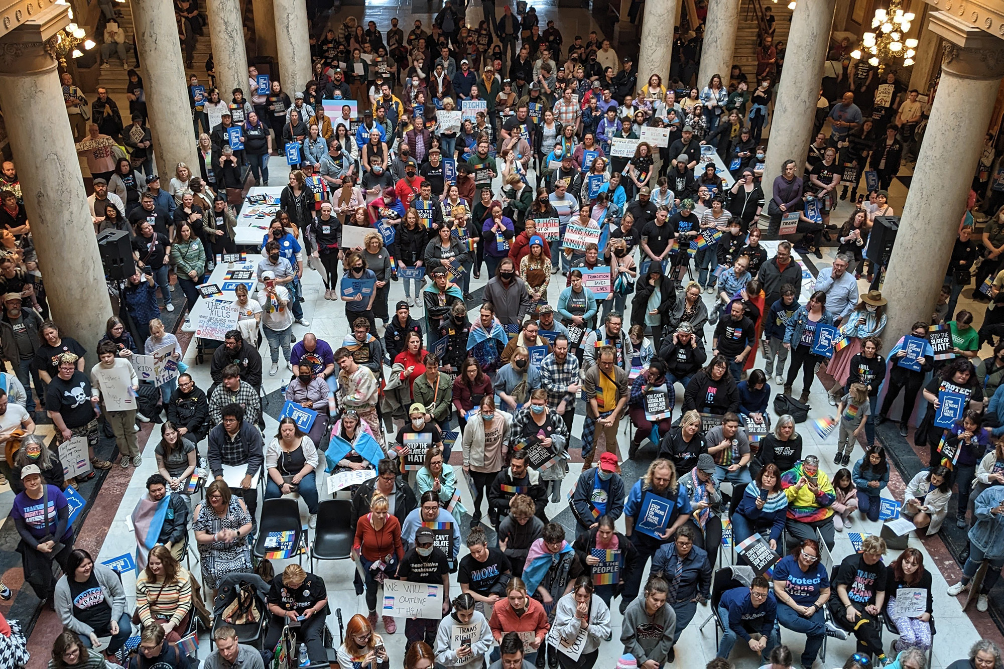 Aclu Advocates Rally At The Statehouse Call On Holcomb To Veto Gender