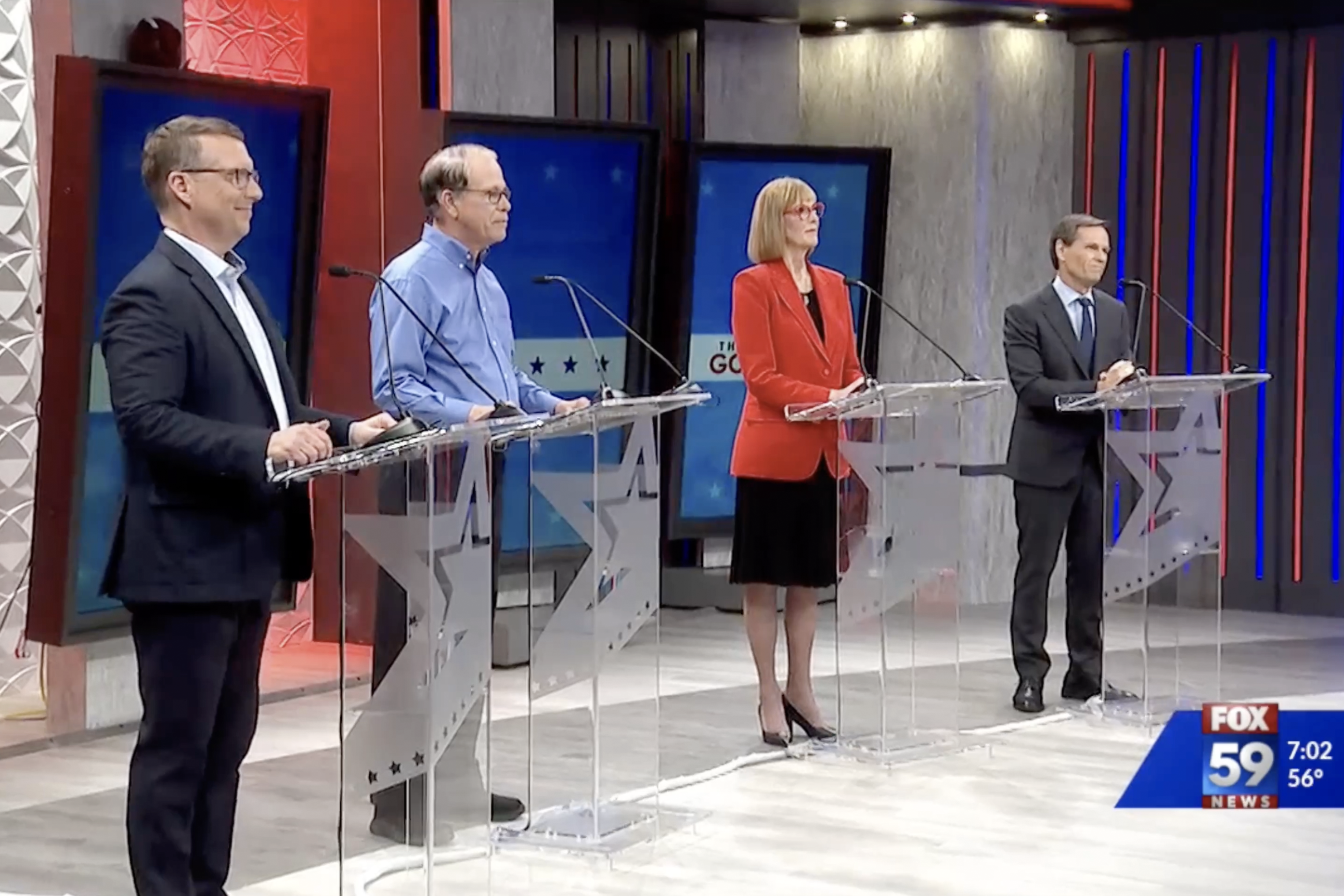 Republican gubernatorial candidates spar in primary’s first televised ...