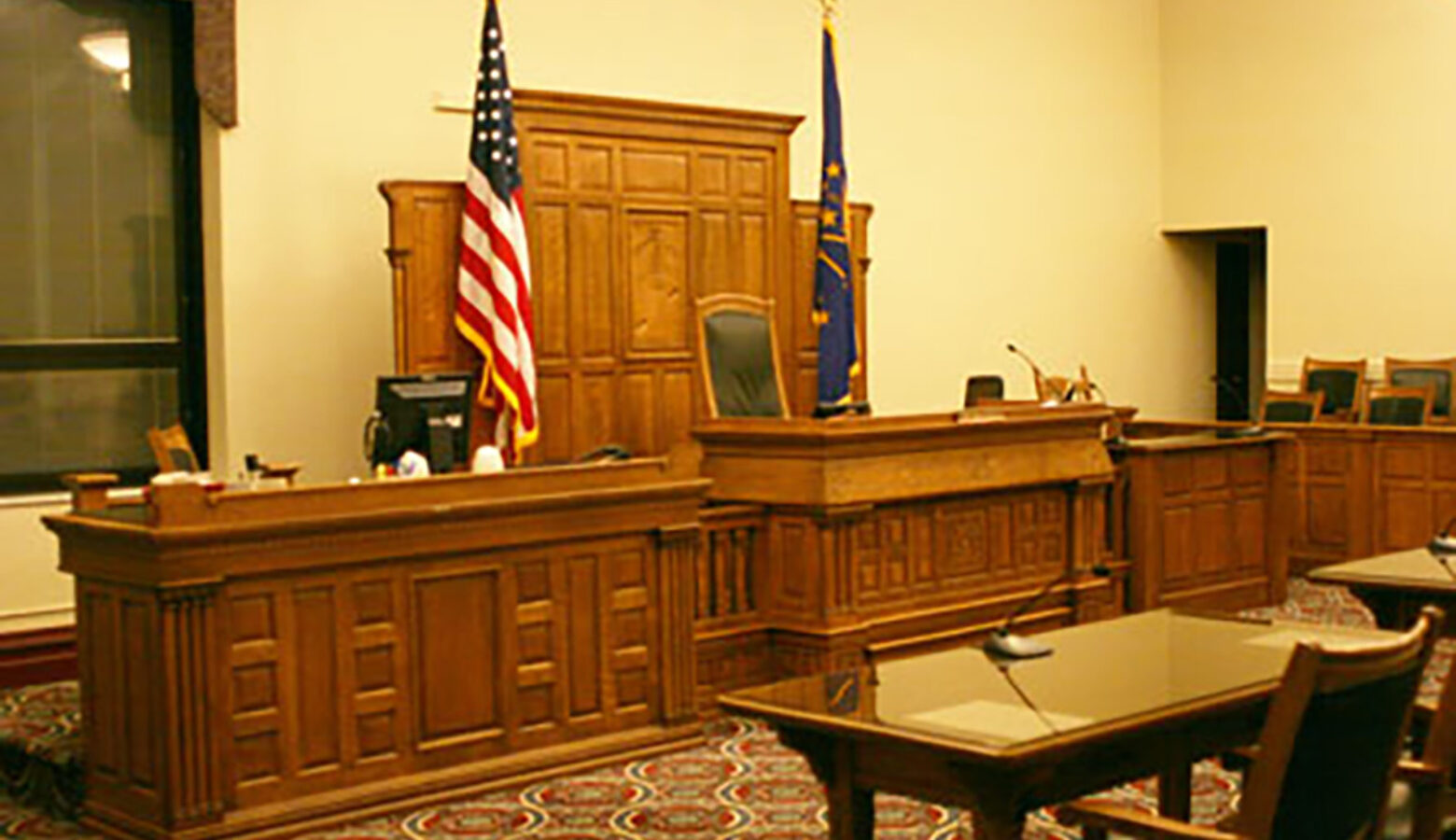 The interior of a county courthouse