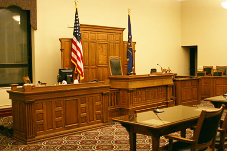 The interior of a county courthouse