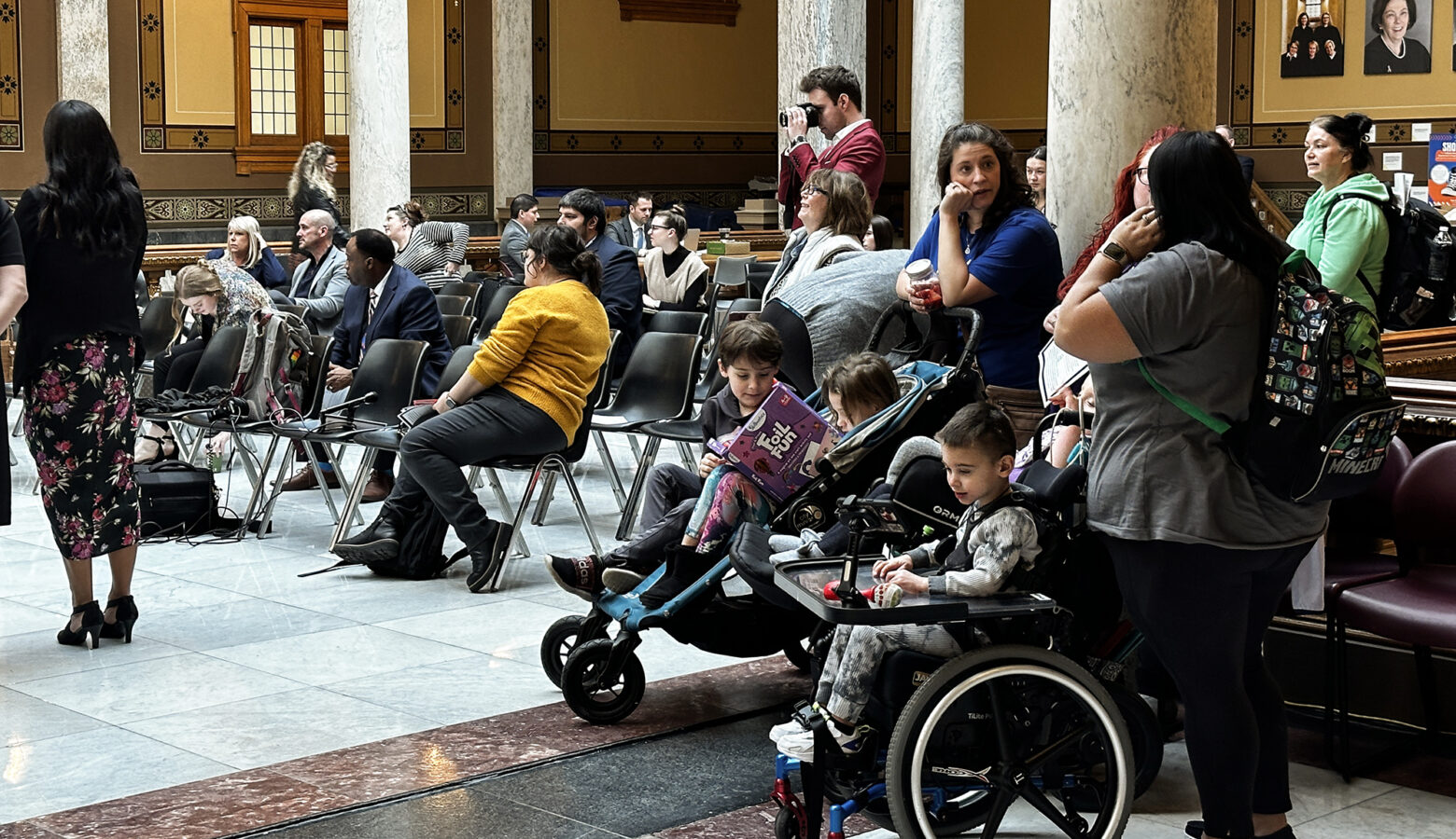 Medically complex children and their parents gathered at the Statehouse for a press event.