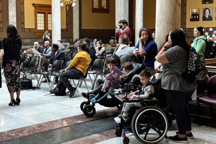 Medically complex children and their parents gathered at the Statehouse for a press event.