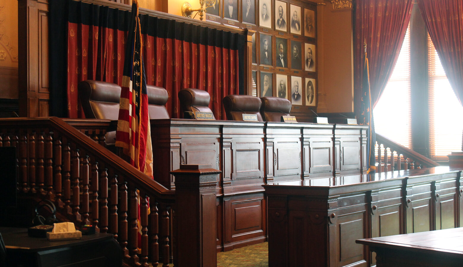 The Indiana Supreme Court chamber.