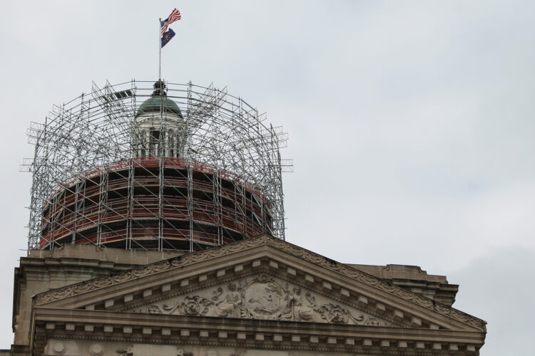 The Indiana Statehouse.