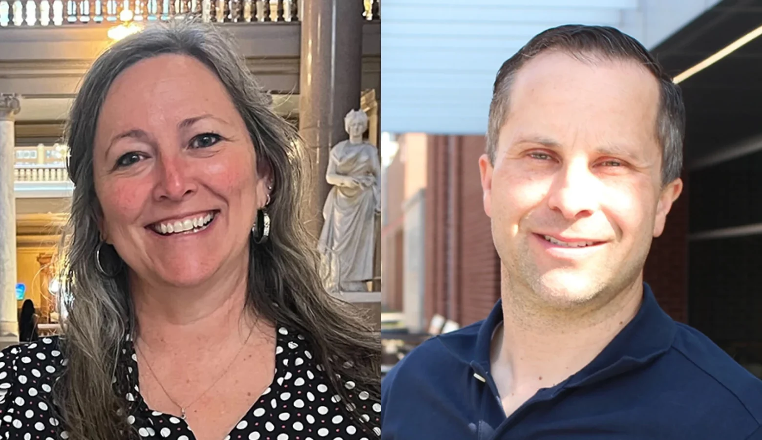 A duo of headshots shows Paula Copenhaver and Spencer Deery.