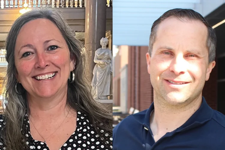 A duo of headshots shows Paula Copenhaver and Spencer Deery.