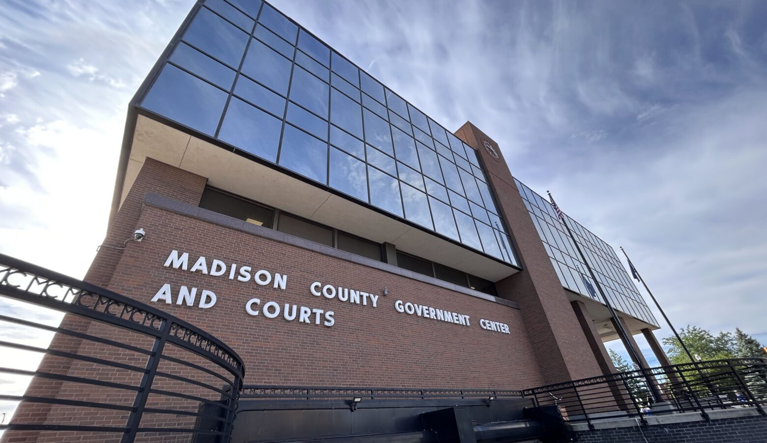 The outside of the Madison County Government Building