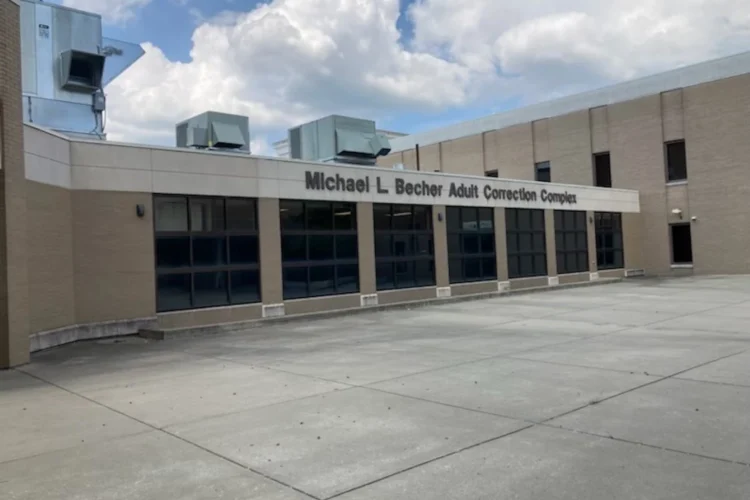 The Clark County Sheriff's Office entered an agreement last year for its jail to serve as a detention facility for U.S. Immigration and Customs Enforcement. The photo shows the exterior of what appears to be a two-story brick and stone building with lettering above the front windows reading, "Michael L. Becher Adult Correction Complex."