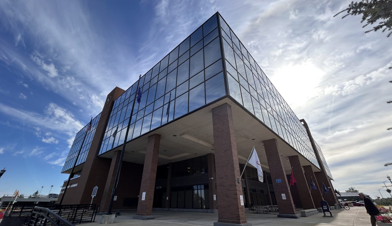 The outside of the Madison County Government building