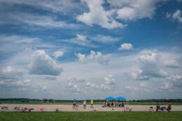 Model aircraft hobbyists get ready to fly at the Academy of Model Aeronautics.
