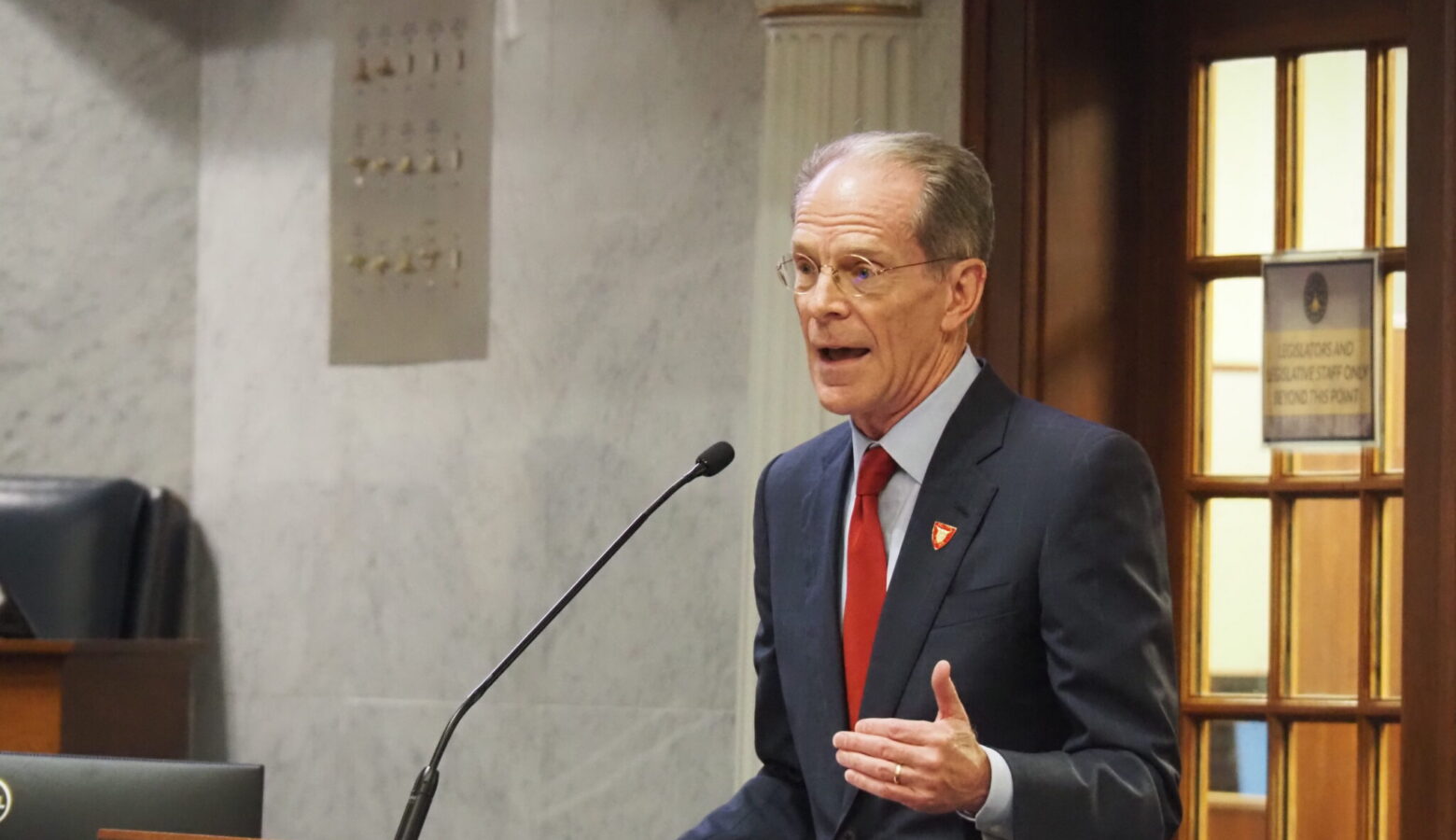 Geoffrey Mearns at the Indiana Statehouse.