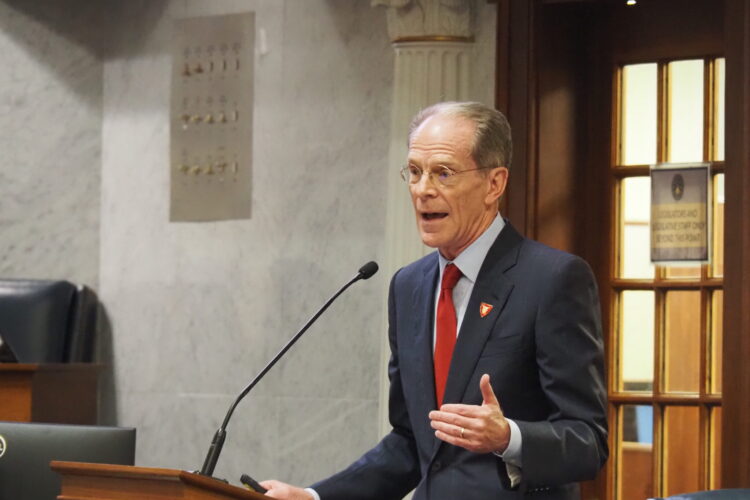 Geoffrey Mearns at the Indiana Statehouse.