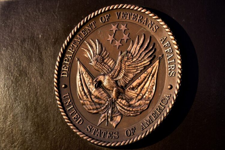 The logo of the Department of Veterans Affairs.